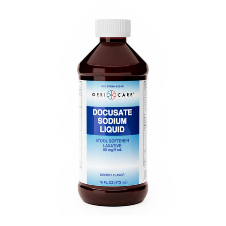 Stool Softener Geri-Care® Cherry Liquid 16 oz. 50 mg / 5 mL Strength Docusate Sodium - BeHope