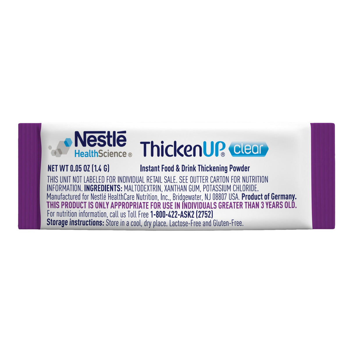 Food and Beverage Thickener ThickenUp® Clear 1.4 Gram Individual Packet Unflavored Powder IDDSI Level 0 Thin - BeHope