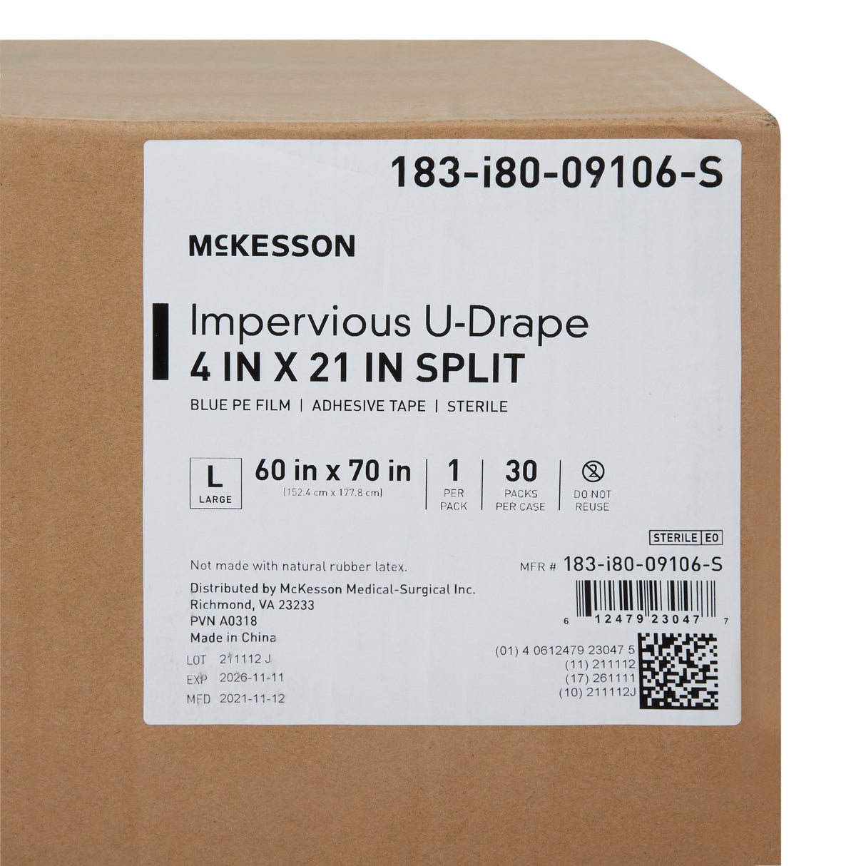 Orthopedic Drape McKesson Impervious U-Drape 60 W X 70 L Inch Sterile - BeHope