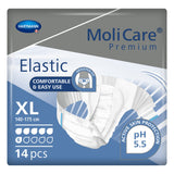 Unisex Adult Incontinence Brief MoliCare Premium Elastic 6D X-Large Disposable Moderate Absorbency