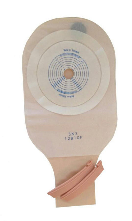 Ostomy Pouch Safe N Simple™ One-piece System Flat Drainable for Comfort - BeHope