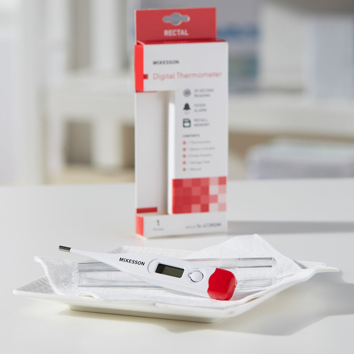 Digital Stick Thermometer McKesson Oral / Rectal / Axillary Probe Handheld - BeHope