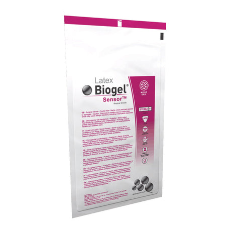 Surgical Glove Biogel® Sensor™ Size 7.5 Sterile Latex Standard Cuff Length Micro-Textured Straw Not Chemo Approved - BeHope
