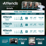 Unisex Adult Incontinence Brief Attends® Premier Large Disposable Heavy Absorbency - BeHope