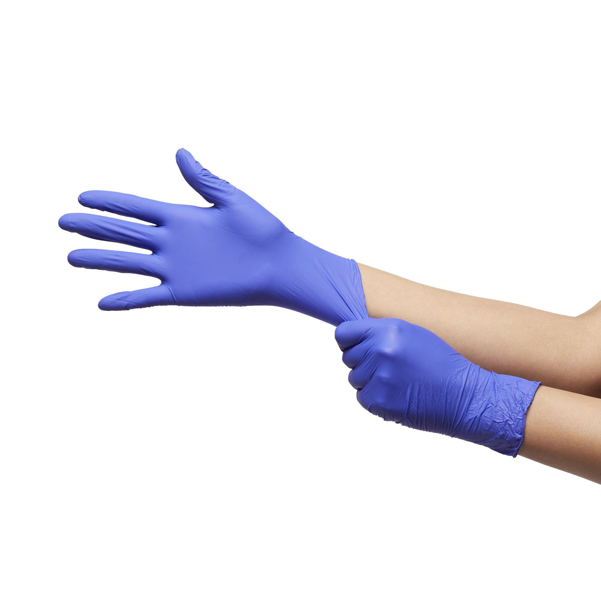Exam Glove McKesson Confiderm® 3.0 Large NonSterile Nitrile Standard Cuff Length Textured Fingertips Blue Chemo Tested / Fentanyl Tested - BeHope