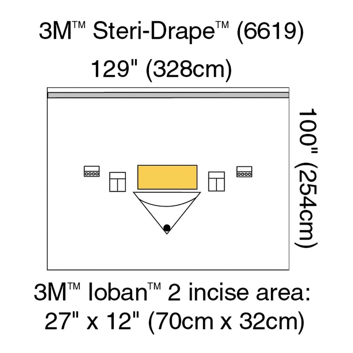 Orthopedic Drape 3M™ Steri-Drape™ Large Isolation Drape with Incise and Pouch 129 W X 100 L Inch Sterile - BeHope