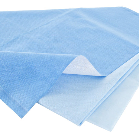 QUICK CHECK* H600 Sterilization Wrap White / Blue 54 X 54 Inch Dual Layer SMS Polypropylene Steam / EO Gas / Hydrogen Peroxide - BeHope