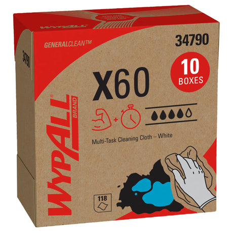 Multipurpose Task Wipe WypAll® GeneralClean™ X60 118 Count Dispenser Box 8 X 16 Inch NonSterile Disposable - BeHope
