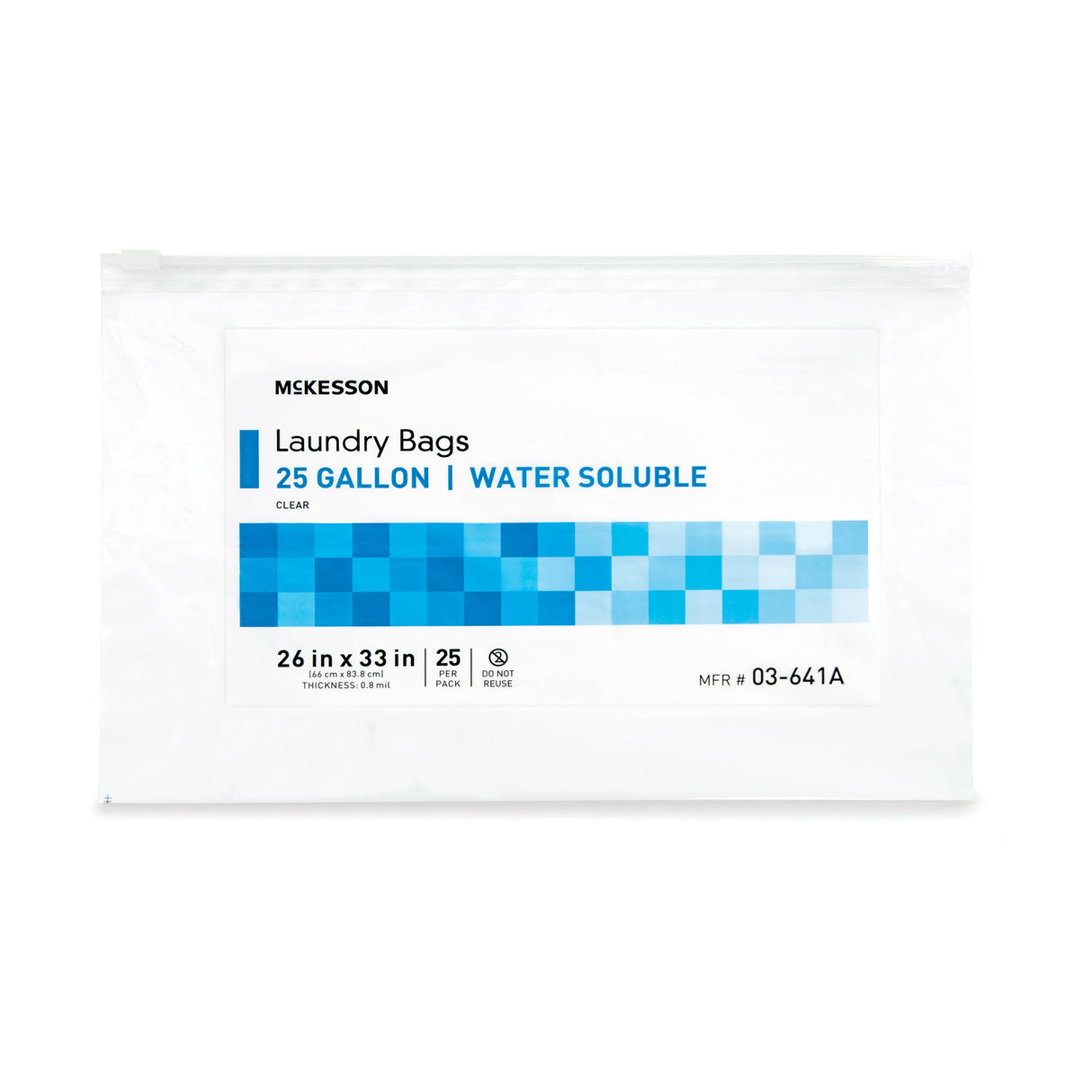 Laundry Bag McKesson Water Soluble 20 to 25 gal. Capacity 26 X 33 Inch
