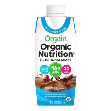 Oral Supplement Organic Nutrition™ Vegan Smooth Chocolate Flavor Liquid 11 oz. Carton - BeHope