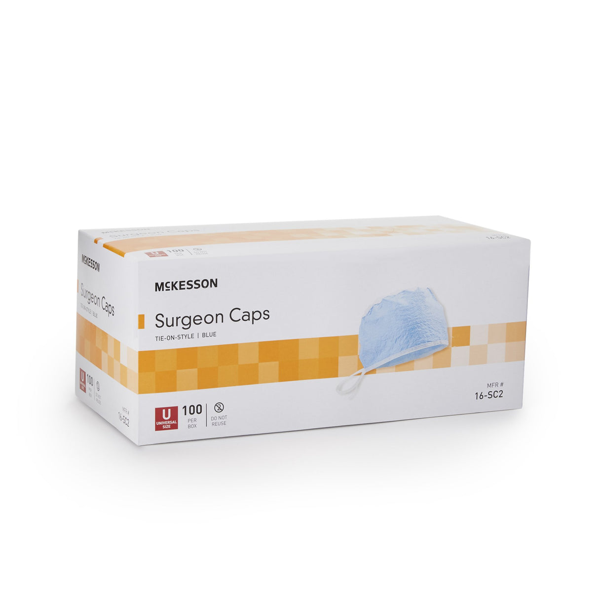 Surgeon Cap McKesson One Size Fits Most Blue Tie Closure - BeHope