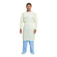Protective Procedure Gown Halyard Tri-Layer Large Yellow NonSterile AAMI Level 2 Disposable - BeHope