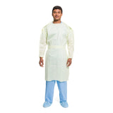 Protective Procedure Gown Halyard Tri-Layer Large Yellow NonSterile AAMI Level 2 Disposable - BeHope