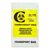 Hazardous Drug Bag LK® Biohazard Symbol / Chemotherapy Drug / Transport Bag Clear / Yellow 12 X 15 Inch - BeHope