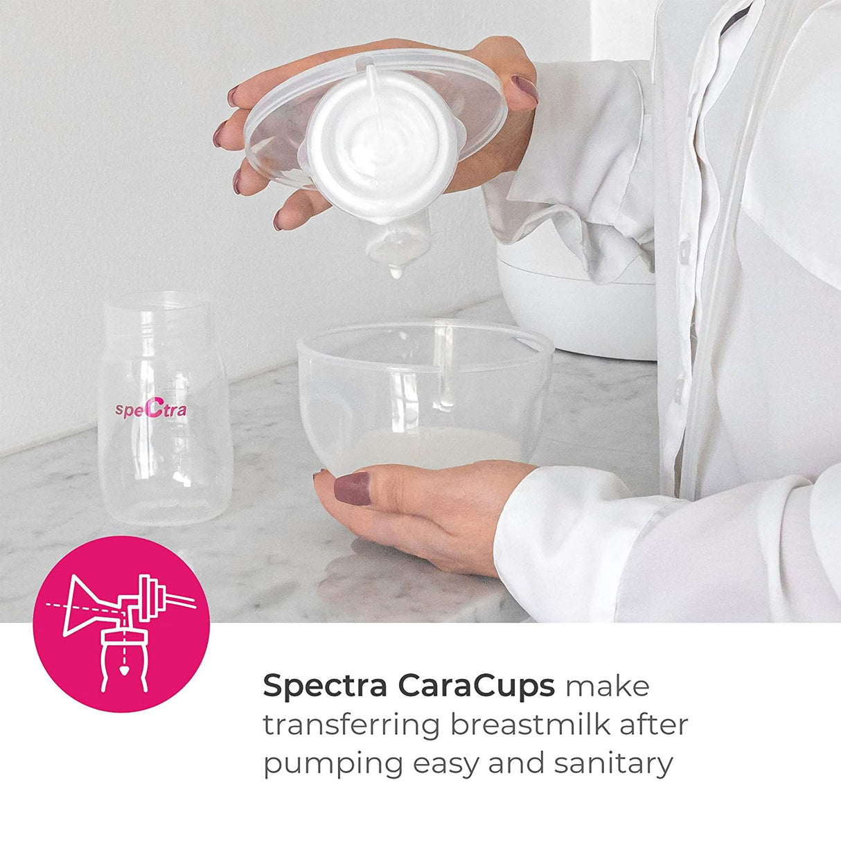 Wearable Milk Collection Kit Spectra® CaraCups For Spectra Breast Pumps - BeHope
