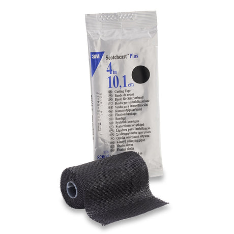 Cast Tape 3M™ Scotchcast™ Plus 4 Inch X 12 Foot Fiberglass / Resin Black - BeHope
