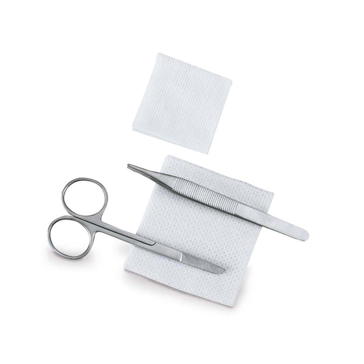 Suture Removal Kit with Scissors Forceps Gauze Pads Medical Action - BeHope