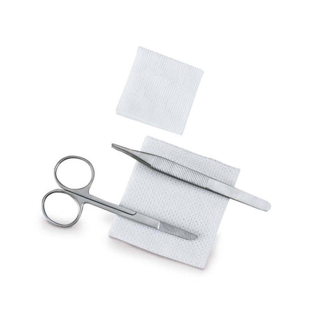 Suture Removal Kit with Scissors Forceps Gauze Pads Medical Action - BeHope