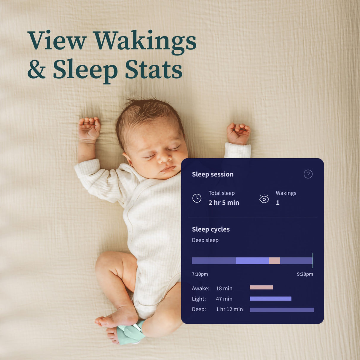 Baby Monitoring System Owlet® Dream Sock Dusty Rose - BeHope