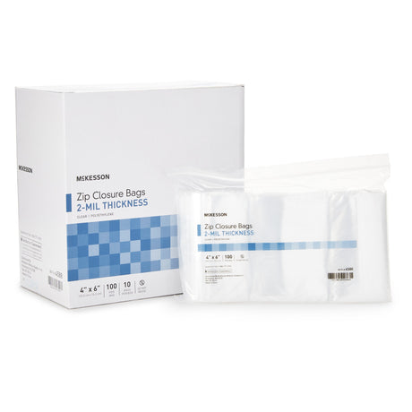 Reclosable Bag McKesson 4 X 6 Inch Polyethylene Clear Zipper Closure - BeHope