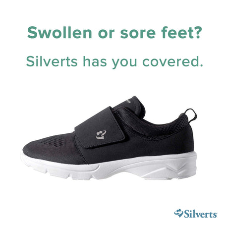 Walking Shoe Silverts® Size 7 Male Adult Black - BeHope