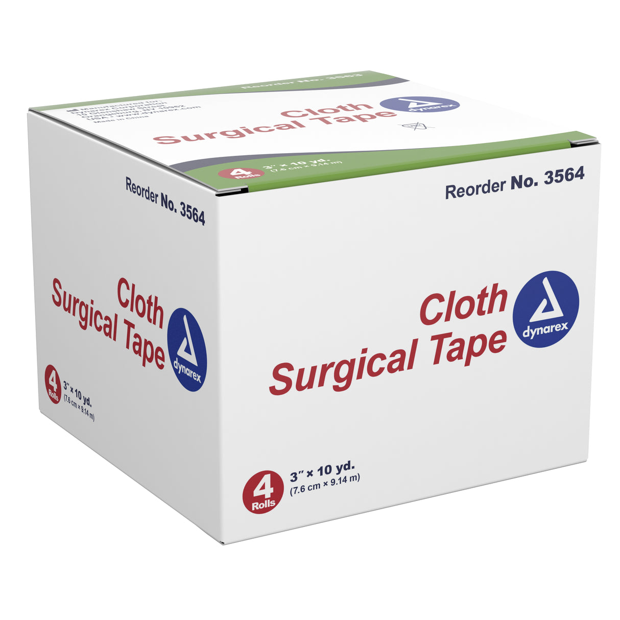 Medical Tape Dynarex® White 3 Inch X 10 Yard Cloth NonSterile - BeHope