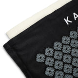 Kanjo Acupressure Mat Set Large Black / White Cotton-Linen Fabric / Memory Foam / Plastic Mat: 24 X 34 Inch / Pillow: 6 X 22 Inch - BeHope