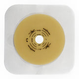 Ostomy Barrier Precut, Extended Wear Adhesive Tape Collar 44 Mm Flange Green Code System 1 Inch Opening 5 X 5 Inch - Behope