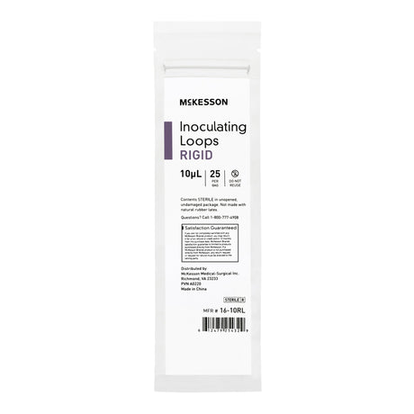 Inoculating Loop McKesson 10 μL Polystyrene Integrated Handle Sterile - BeHope