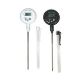 Digital Laboratory Thermometer Marathon Fahrenheit / Celsius 14° to 392°F (-10° to +200°C) Stainless Steel Probe Free-standing Battery Operated - BeHope
