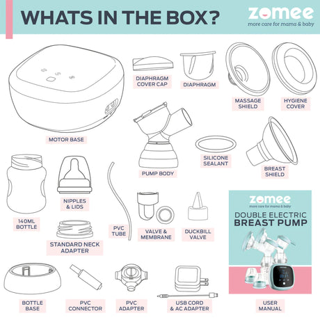 Double Electric Breast Pump Kit Zomee Z1 - BeHope