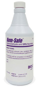 OPA / Glutaraldehyde Neutralizer Kem-Safe™ RTU Liquid 32 oz. Bottle Single Use - BeHope