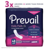 Bladder Control Pad Prevail® Daily Pads 11 Inch Length Heavy Absorbency Polymer Core One Size Fits Most - BeHope