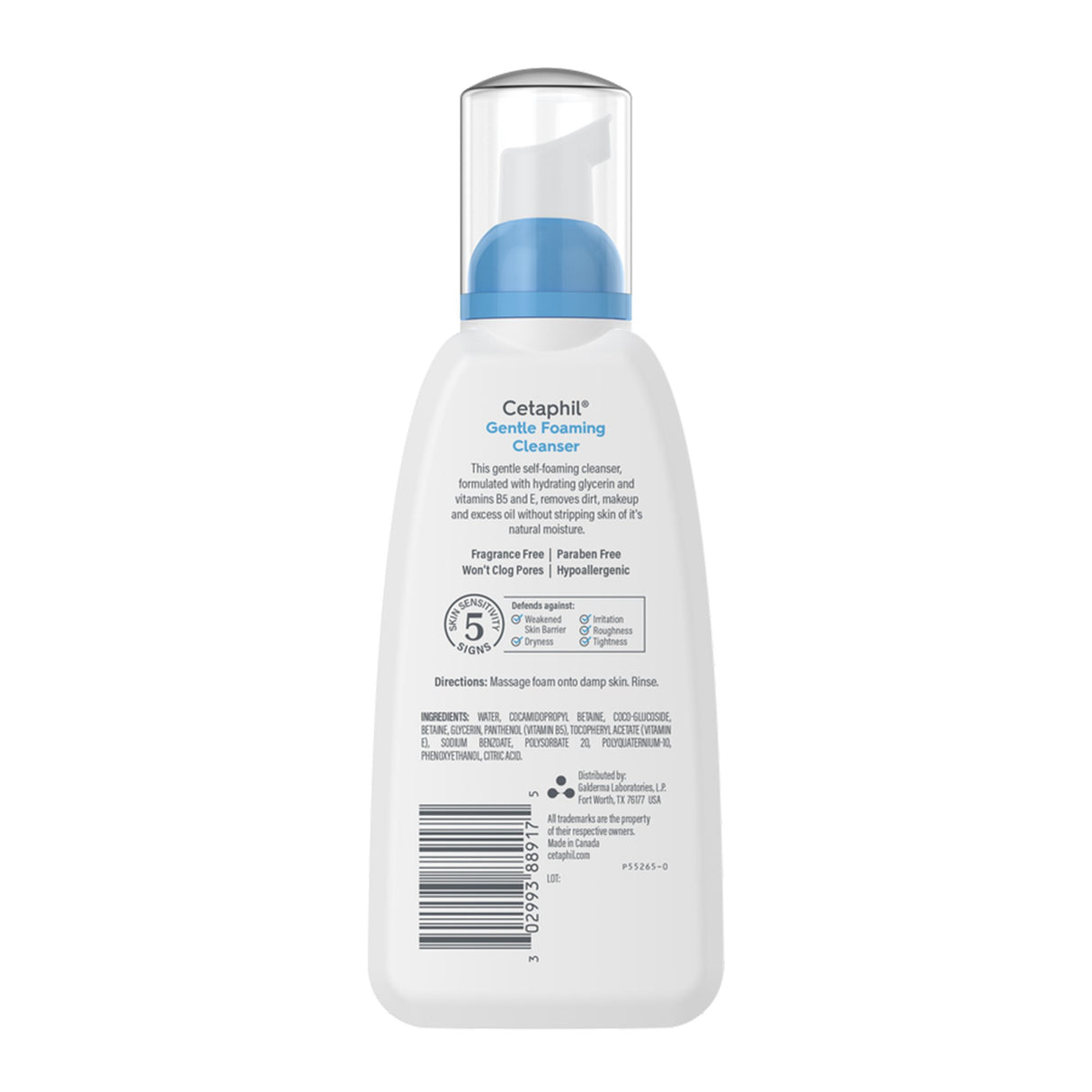 Facial Cleanser Cetaphil Foaming Face Wash Foaming 8 oz. Pump Bottle Gentle Scent
