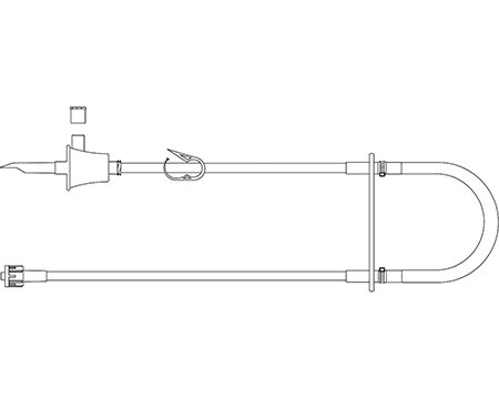 IV Pump Set ADP-3000 Pump Without Ports Without Filter 133 Inch Tubing Chemotherapy Medication - BeHope