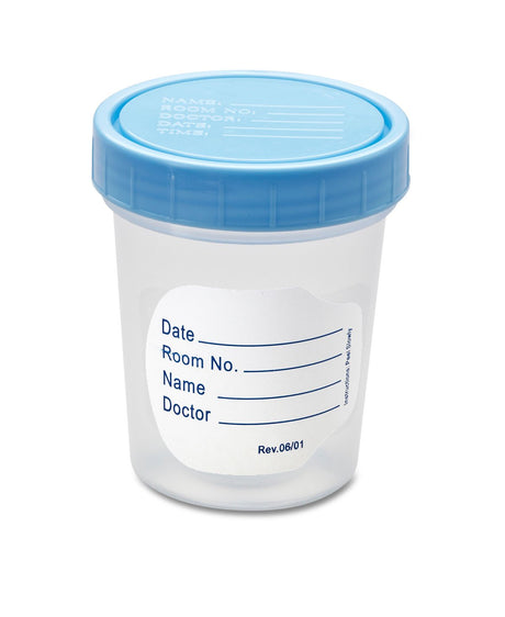 Specimen Container 120 mL (4 oz.) Screw Cap Patient Information OR Sterile - BeHope