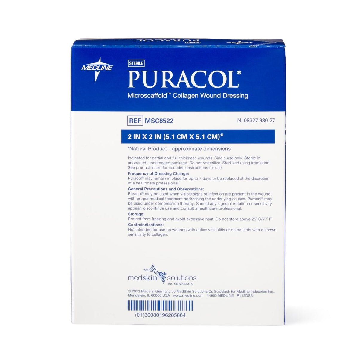Collagen Dressing Puracol 2 X 2 Inch Square Sterile
