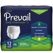 Unisex Adult Absorbent Underwear Prevail® Daily Underwear Extra Pull On with Tear Away Seams 2X-Large Disposable Moderate Absorbency - BeHope