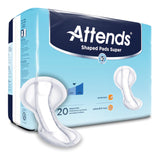 Bladder Control Pad Attends® Shaped Pads Super 13 X 27.2 Inch Heavy Absorbency Polymer Core One Size Fits Most - BeHope