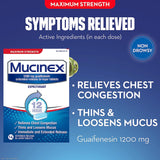 Cold and Cough Relief Mucinex® ER 1200 mg Strength Tablet 14 per Box - BeHope