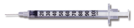 Standard Insulin Syringe with Needle Micro-Fine™ 1 mL 5/8 Inch 27 Gauge NonSafety Regular Wall - BeHope