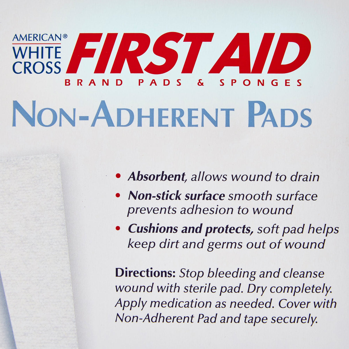 Non-Adherent Dressing American White Cross 3 X 4 Inch Sterile 1 per Pack - BeHope