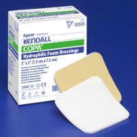 Foam Dressing Kendall™ 2 X 2 Inch Without Border Without Film Backing Nonadhesive Square Sterile - BeHope