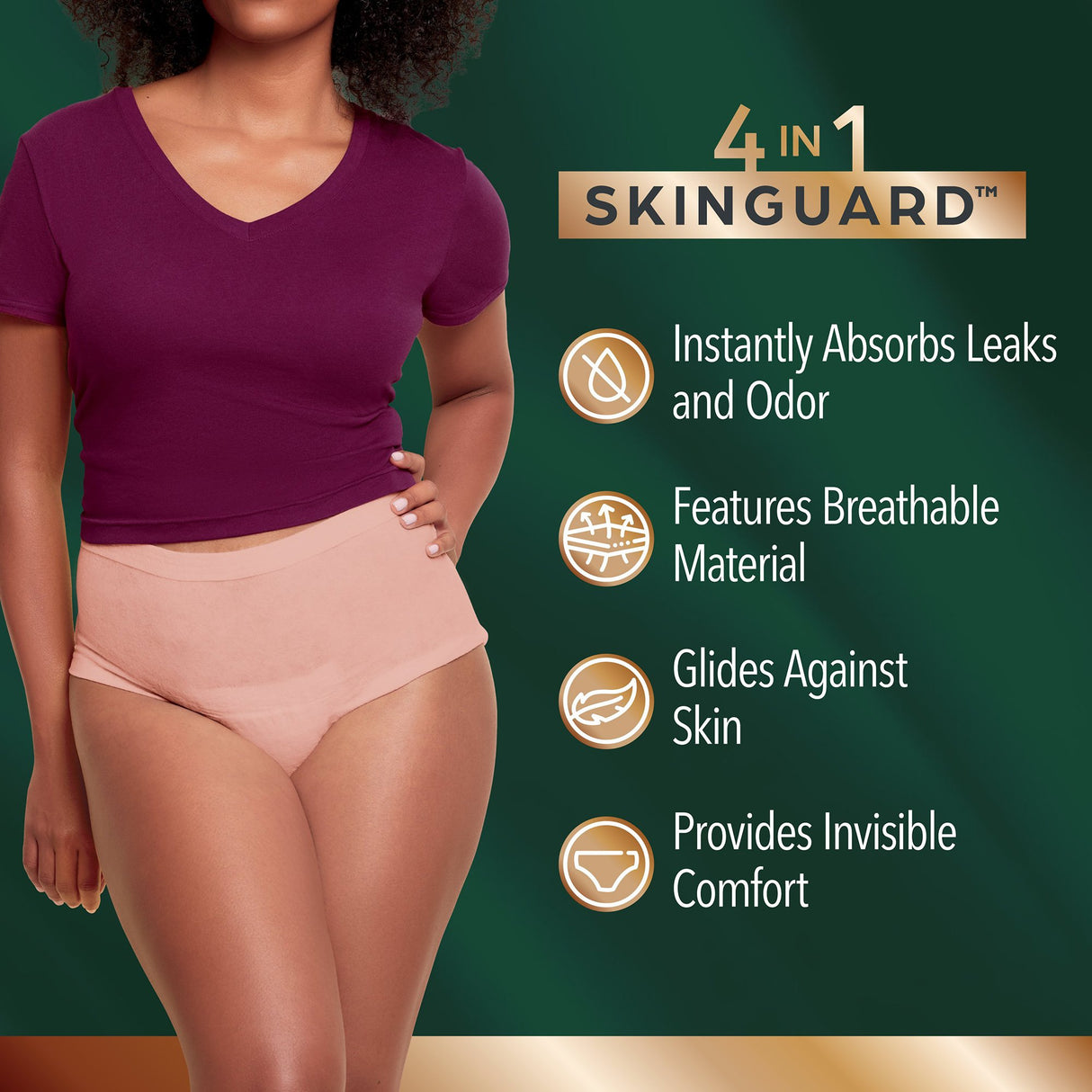 Female Adult Absorbent Underwear Depend® Silhouette® Waistband Style Small Disposable Heavy Absorbency - BeHope
