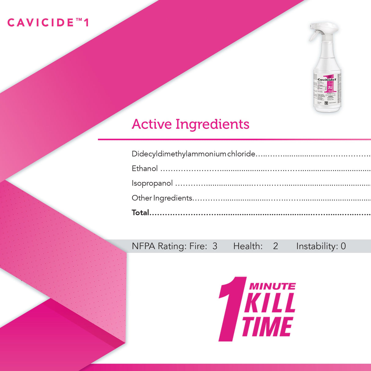 Surface Disinfectant Cleaner CaviCide1™ Alcohol Based Trigger Spray Liquid 24 oz. Bottle Alcohol Scent NonSterile - BeHope