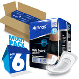 Bladder Control Pad Attends® Male Guard 12-1/2 Inch Length Heavy Absorbency Polymer Core One Size Fits Most - BeHope