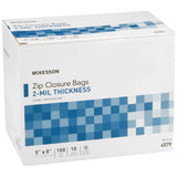 Reclosable Bag McKesson 5 X 8 Inch Polyethylene Clear Zipper Closure
