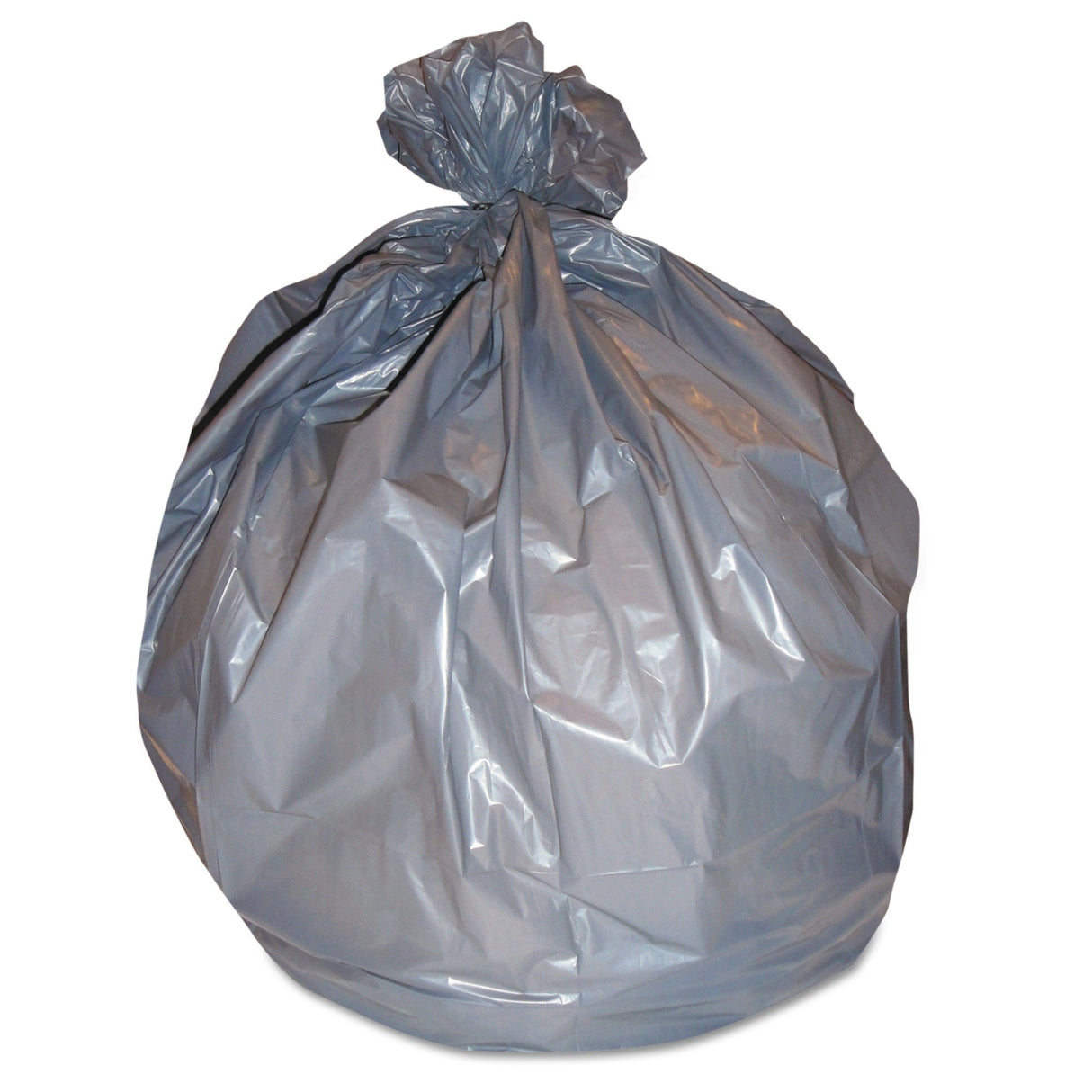 Trash Bag Right Sack System 56 gal. Gray LLDPE 1.6 mil 44 X 55 Inch Gusset Seal Bottom Flat Pack