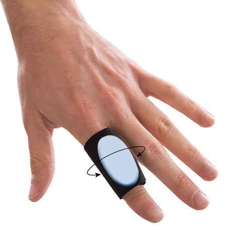Finger Sleeve with Cooling Pad Polar Ice® Adult One Size Fits Most Pull-On Finger Black - BeHope