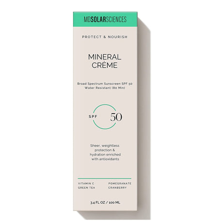 Sunscreen MDSolarsciences Mineral Crme SPF 50 Cream 3.4 oz. Tube